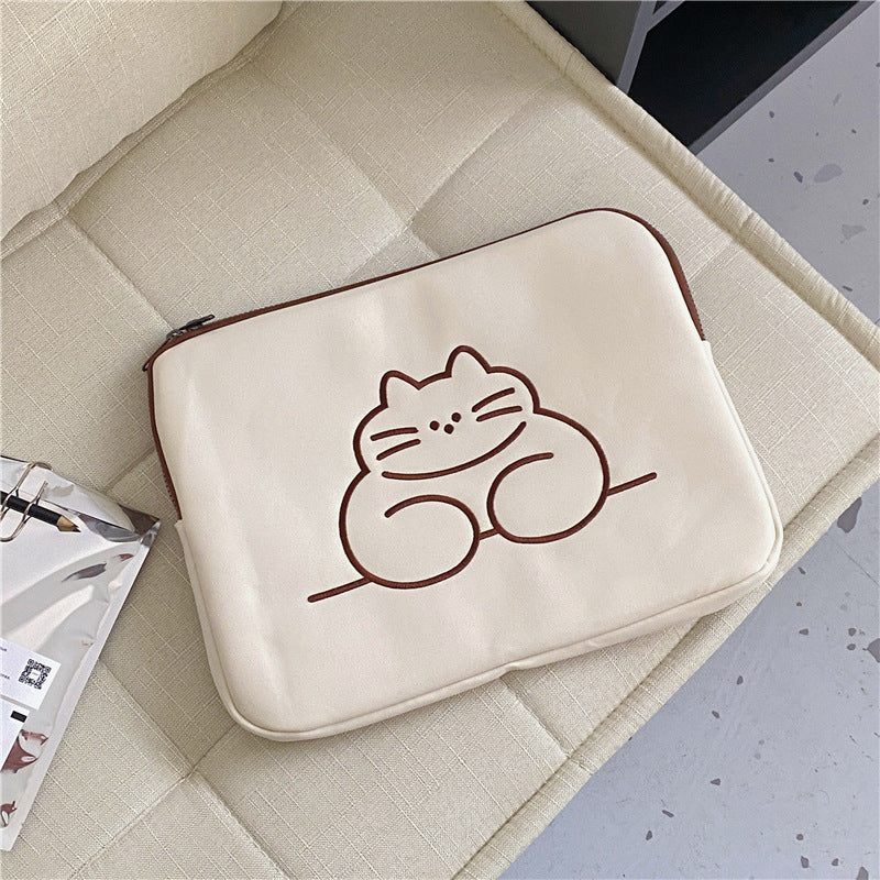 Sac de réservoir d'ordinateur pour tablette de protection pour tablette de mignon animal brodé