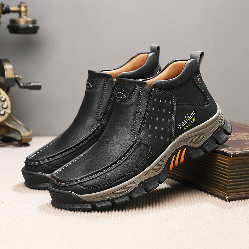 Bottes de cheville en métal casual hommes