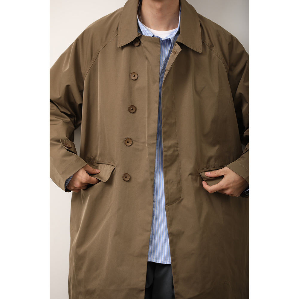Style japonais Solide-couleur Hommes Loose-fitting Casual Basic Springautumn Trench Coat