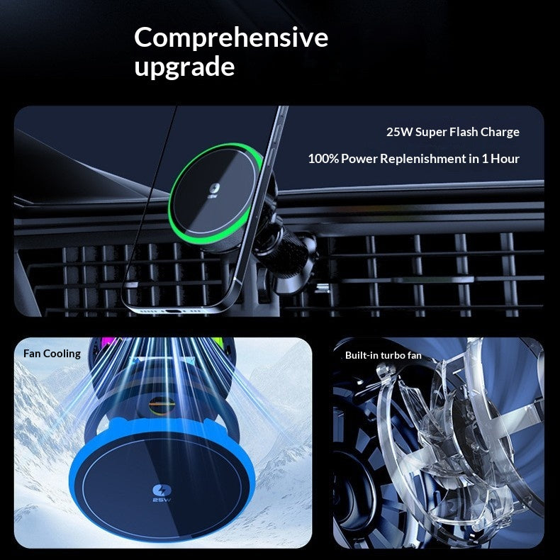 Support de téléphone de voiture Magsafe avec 2 supports magnétiques sans fil