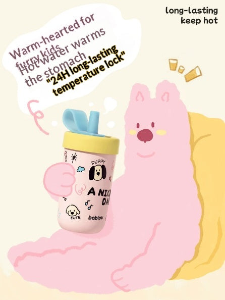 Coupe compacte en paille isolante pour les femmes - Mini bouteille d'eau élégante portative avec couvercle