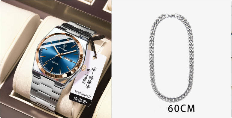 Montre à quartz ultra-mince étanche pour hommes