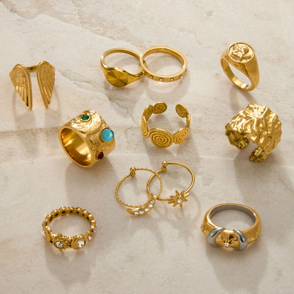 Bague en acier inoxydable de luxe abordable pour les femmes