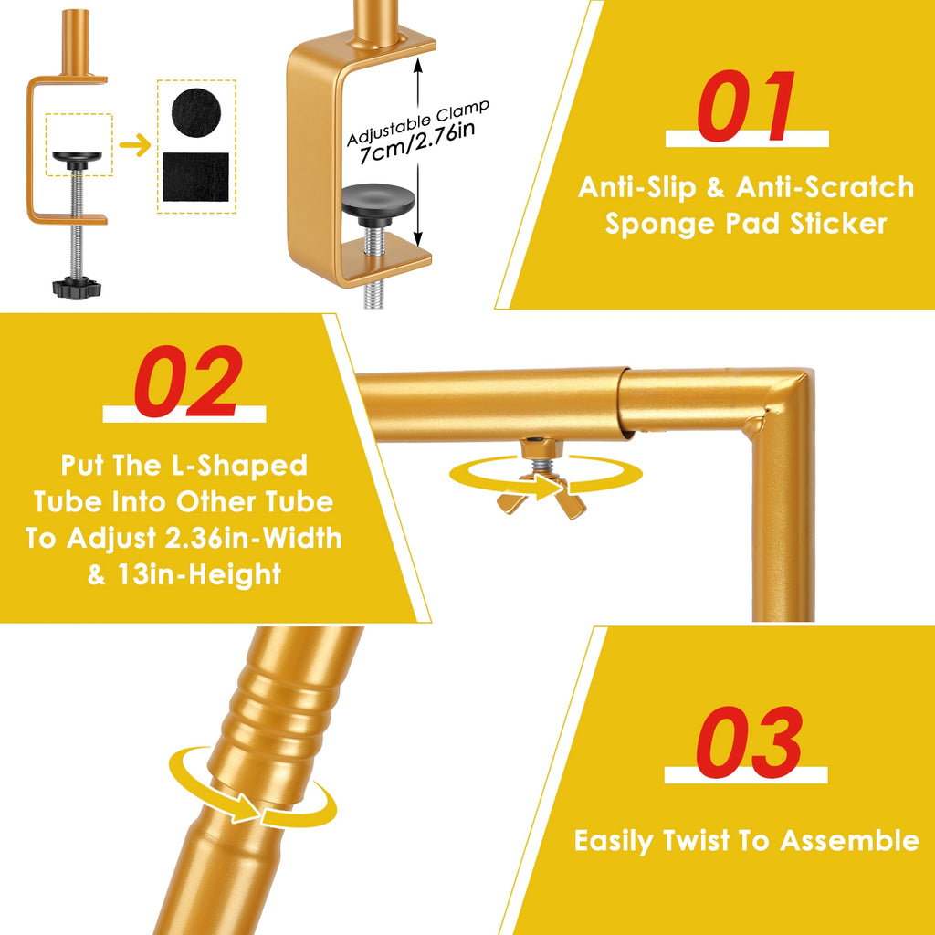 2Pcs ou 1Pcs Options sur le support de la table avec pinces 32-113 en largeur 33-76 en hauteur Ad