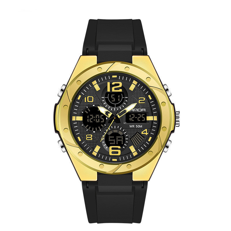 Homme double affichage étanche couple lumineux montre électronique de sport