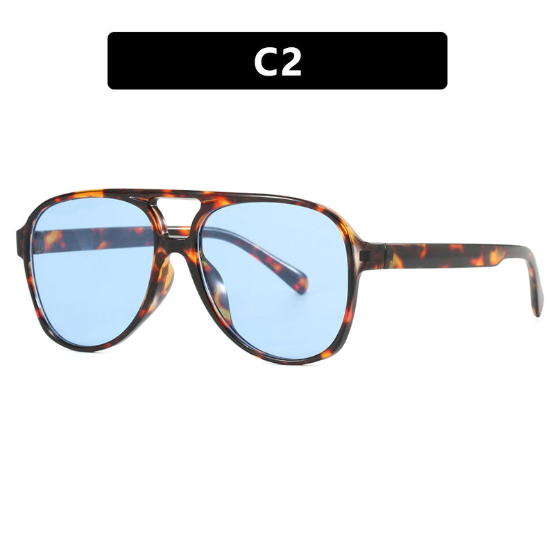Double pont Lunettes de soleil surdimensionnées femmes élégant et distinctif