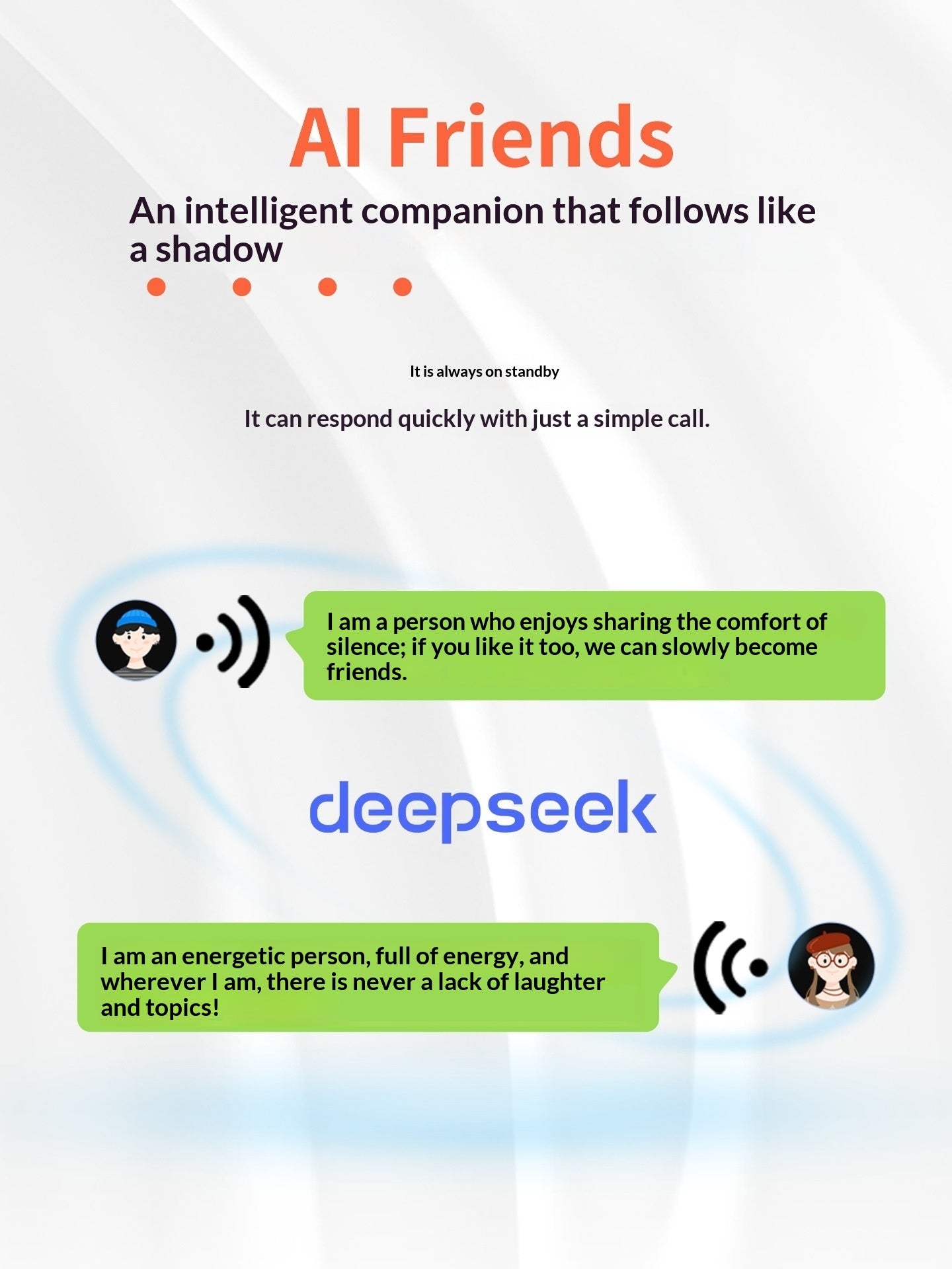 Casques Bluetooth intelligents AI D55PRO Avec le modèle Deepseek pour la traduction simultanée