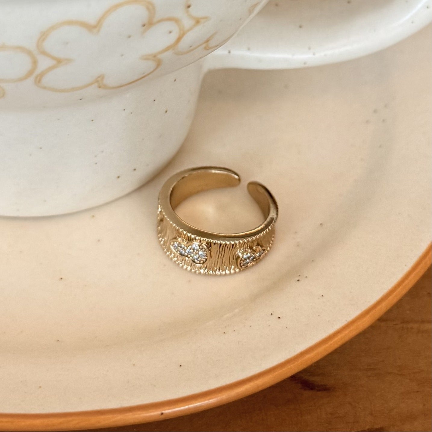 Bague de déclaration de luxe légère de style italien