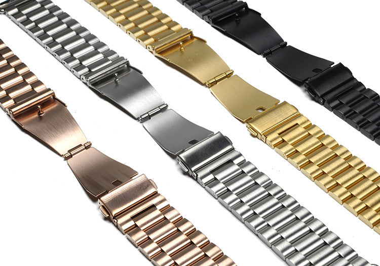 Montres en acier inoxydable Bracelet en métal à trois perles
