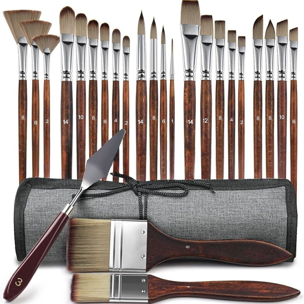 Set de brosses Art Studio 25 pièces marron