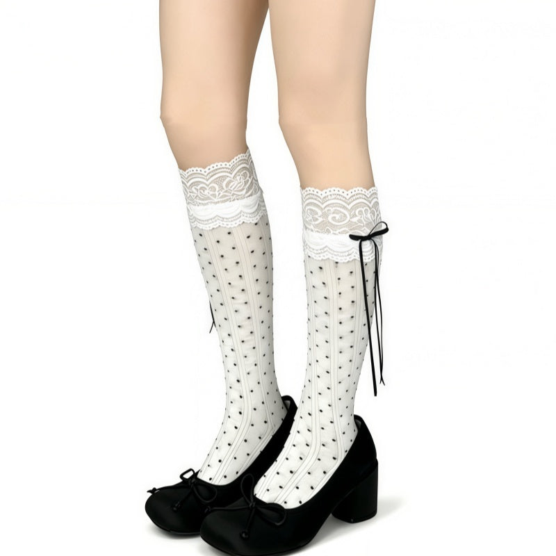 French Ballet Style Lace Ankle Socks