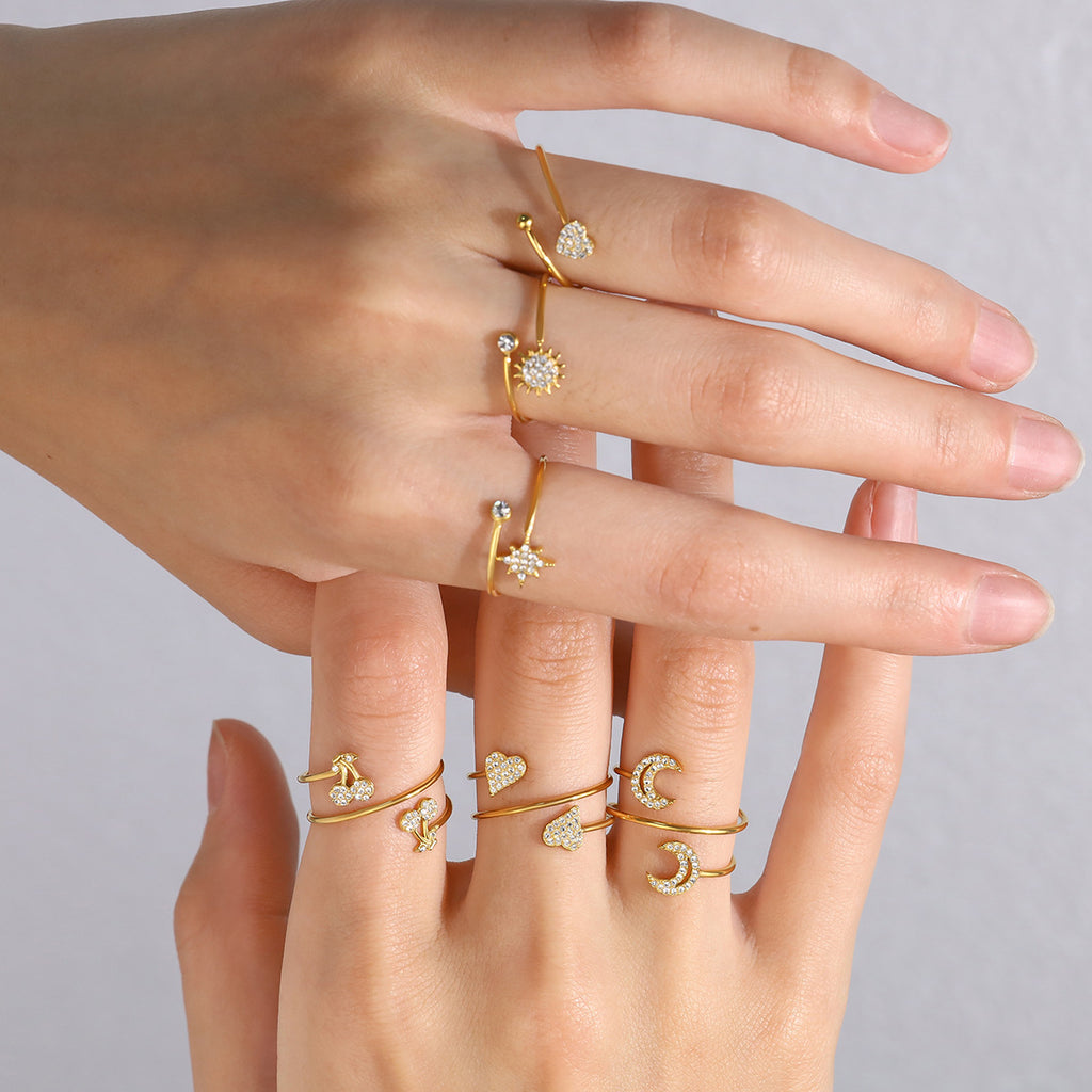 Bague de coeur polyvalente Mango Star style Instagram