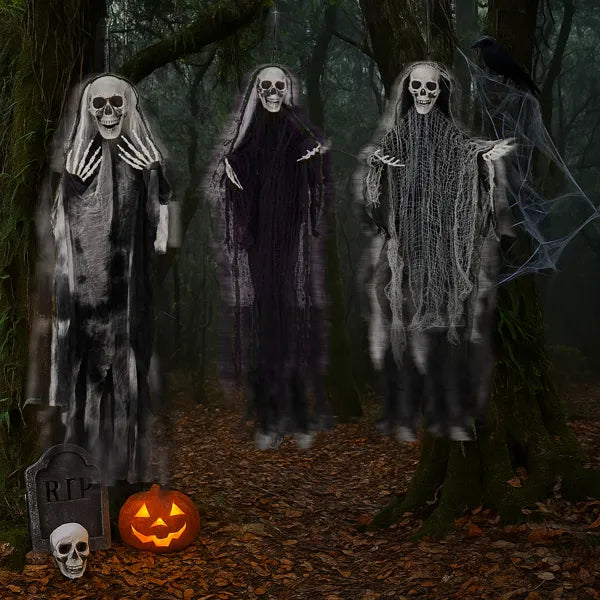 3 Pack suspendu Halloween Skeleton Ghosts Décorations