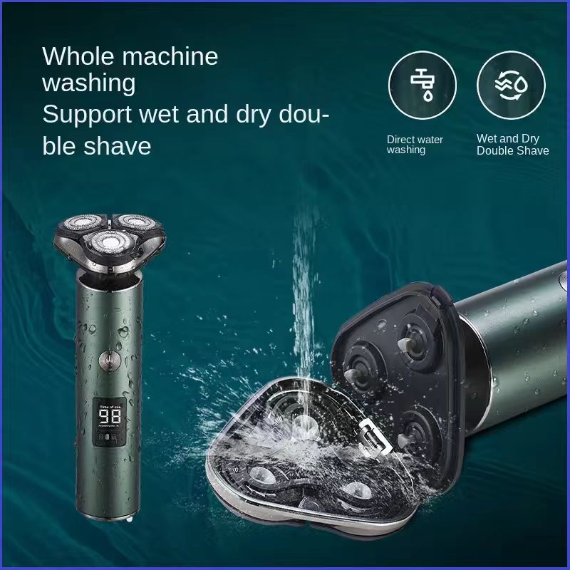 Rasoir électrique homme triple tête rasoir Voyage portable lavable