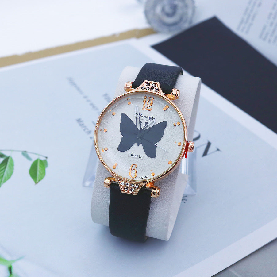Montre Quartz femme papillon