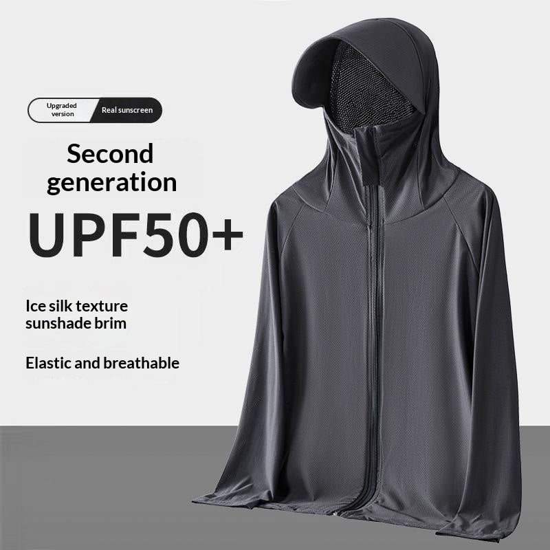Ice Silk Sun Protection Vêtements Hommes Protection Veste de pêche