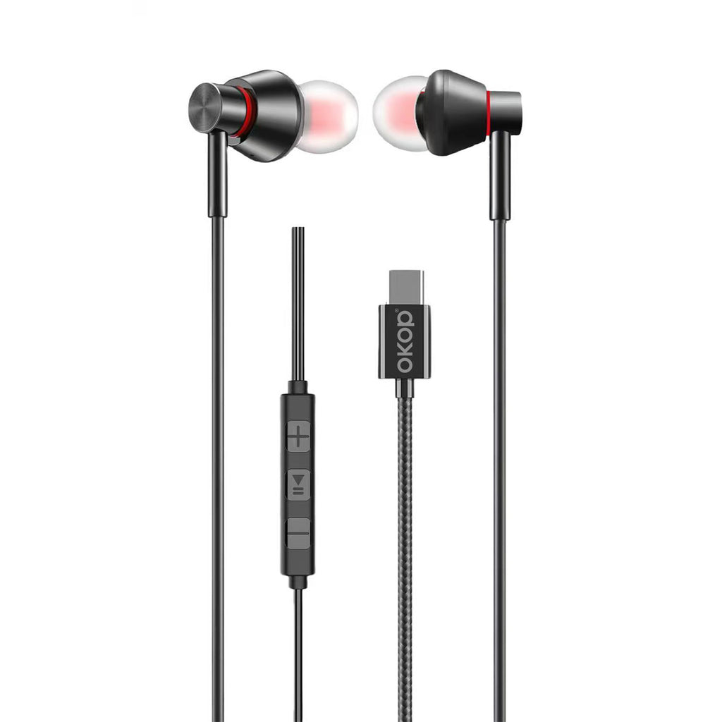KP-237 Casques dans l'oreille filaires les plus vendus avec commandes en ligne USB-C haute qualité audio