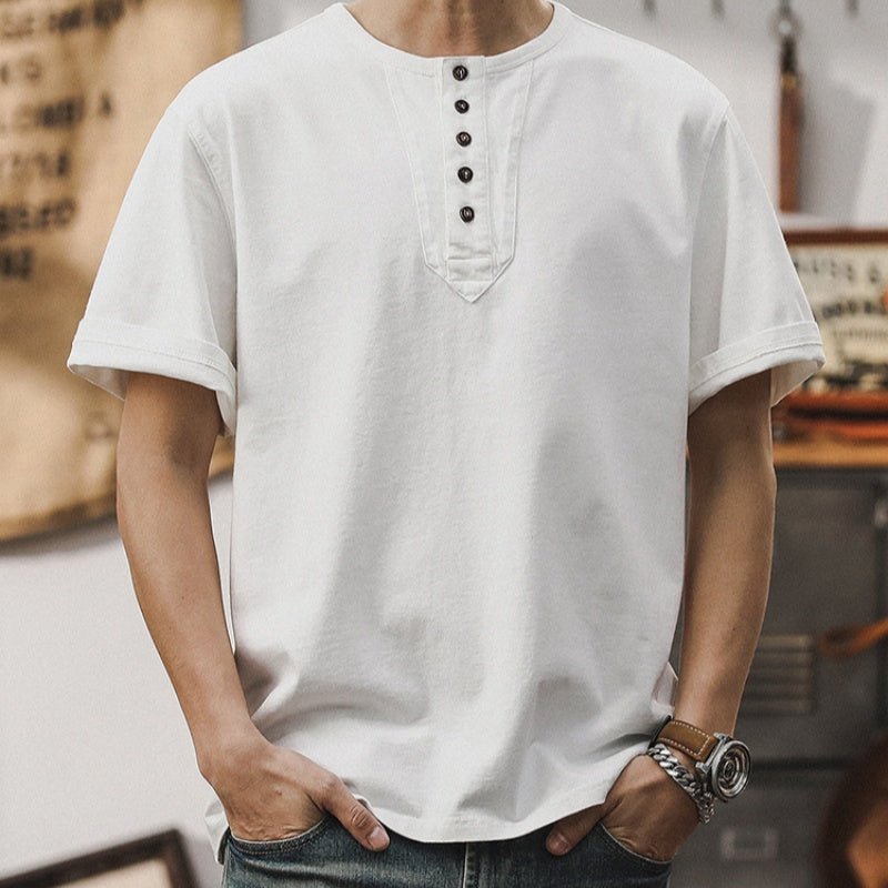 T-shirt retro à manches longues pour hommes