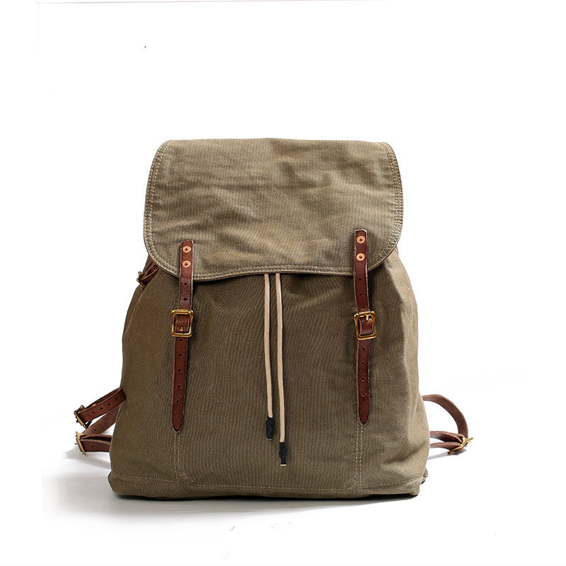 Sac à dos retro en toile de grande capacité