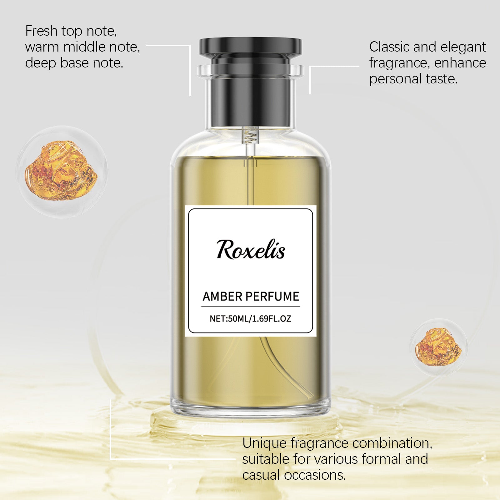 Parfum pour hommes ambrés