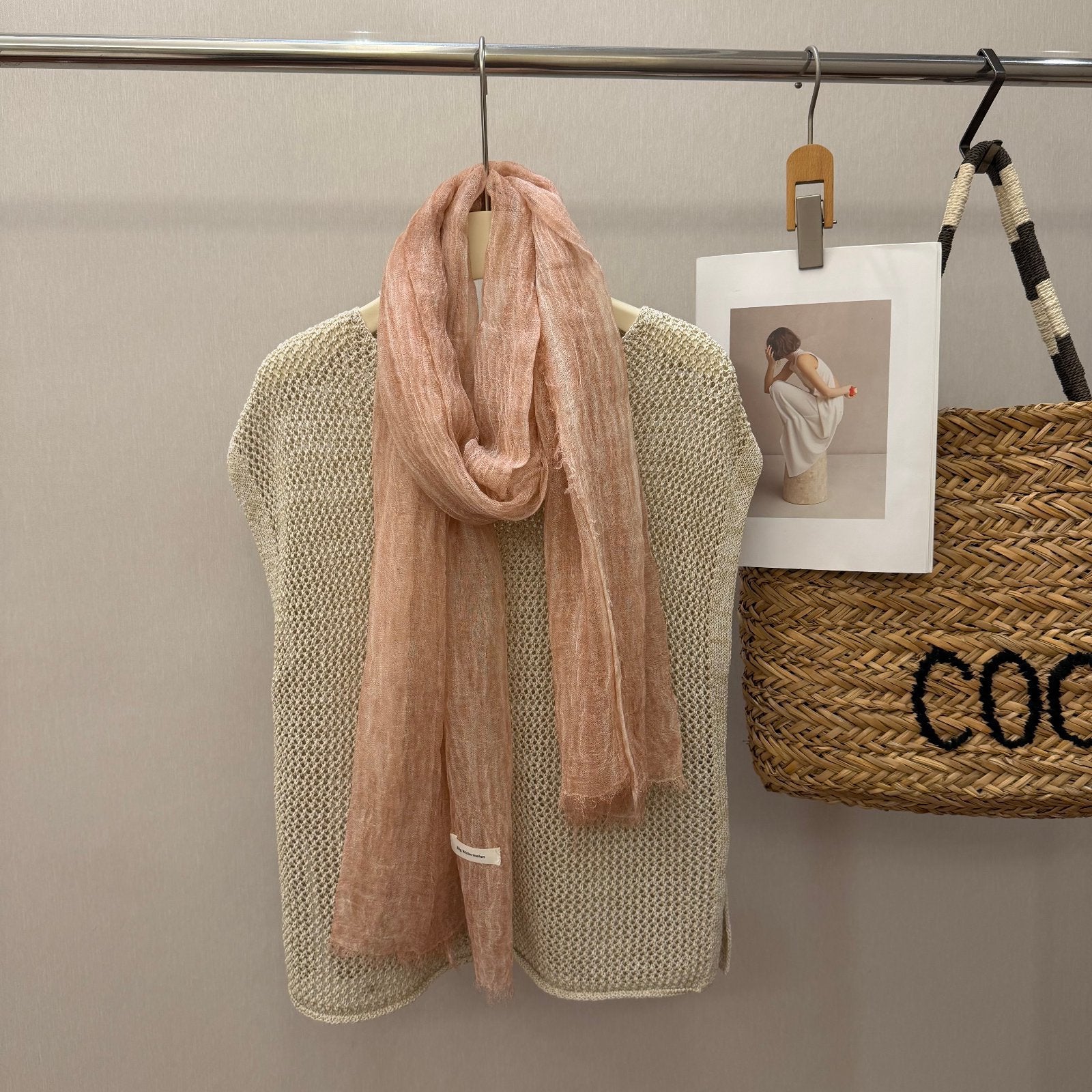 Écharpe chaude en coton plissée de style nouveau