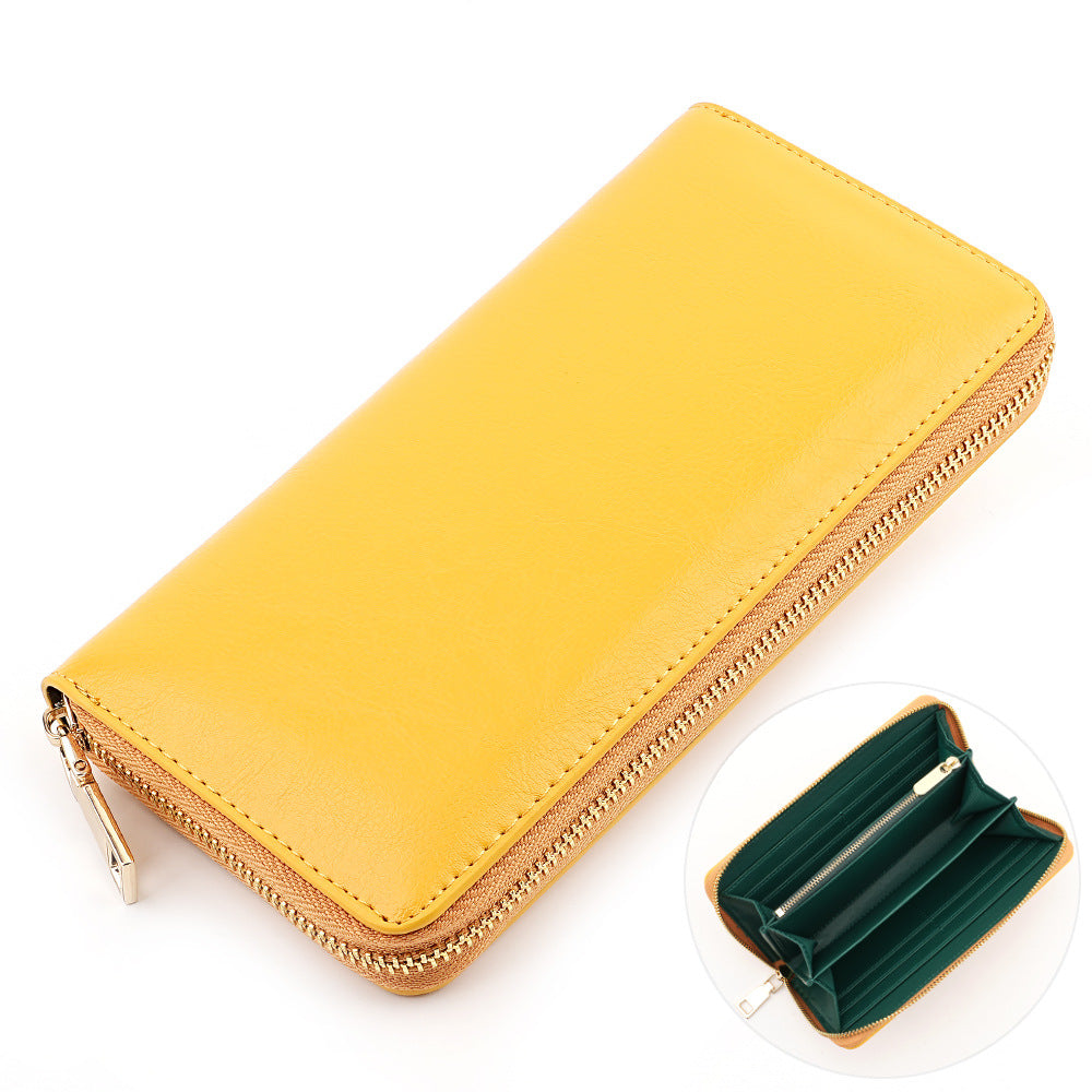 Portefeuille de zip haute capacité à la mode pour femmes