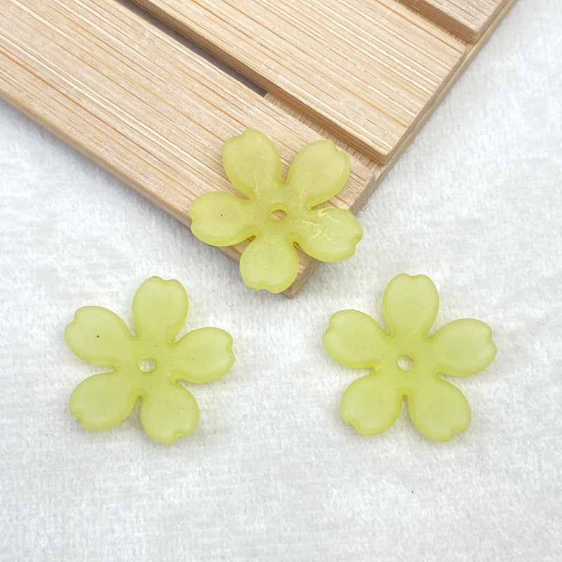 Perles 5-Petal Acrylique Matte