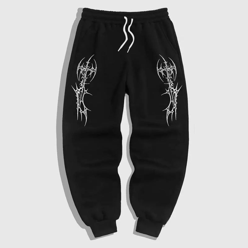 Pantalon de piste élastique d'impression casual homme