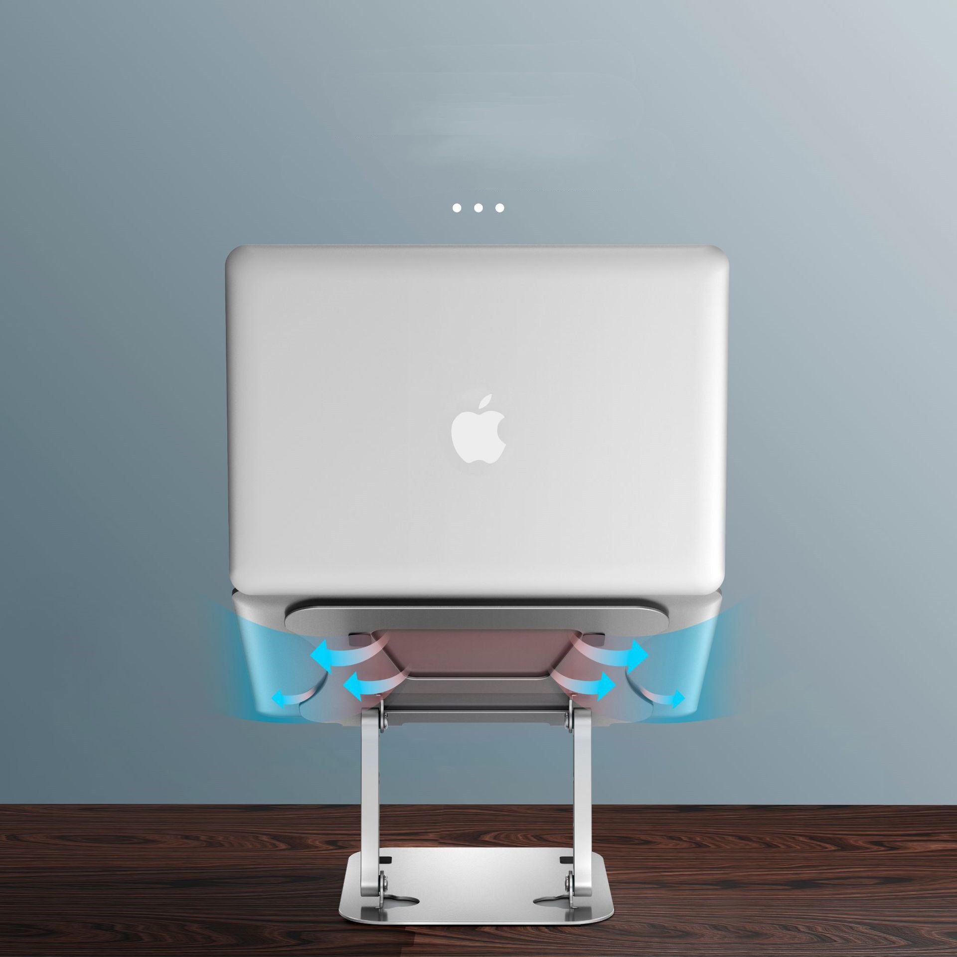 Support d'ordinateur Ordinateur portable en alliage d'aluminium Bureau pliant Base de stockage portable peut soulever Radiat