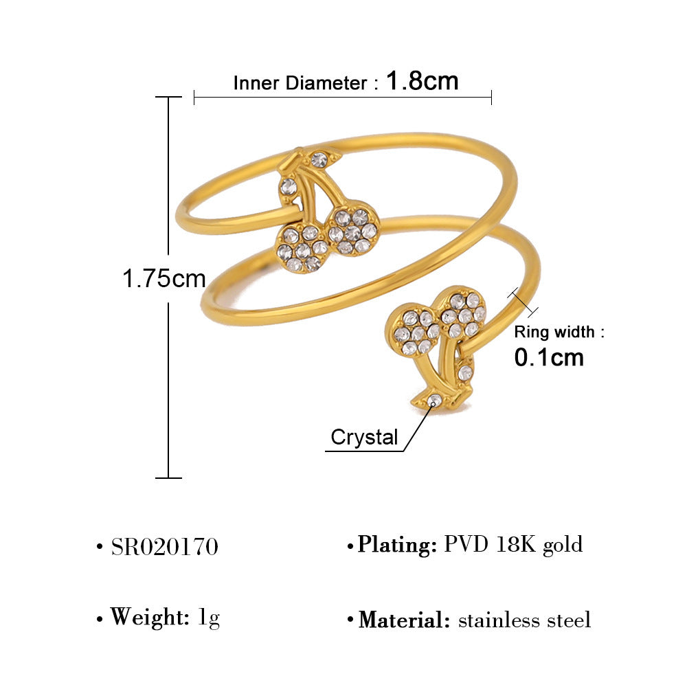 Bague de coeur polyvalente Mango Star style Instagram
