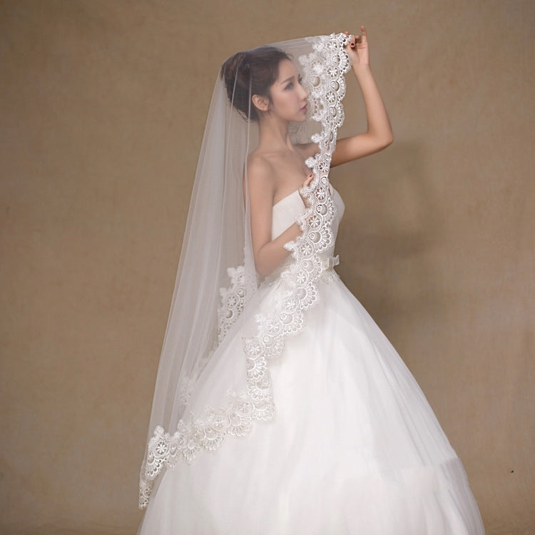 White Maride Veil Accessoires de mariage pas chers prêts à expédier