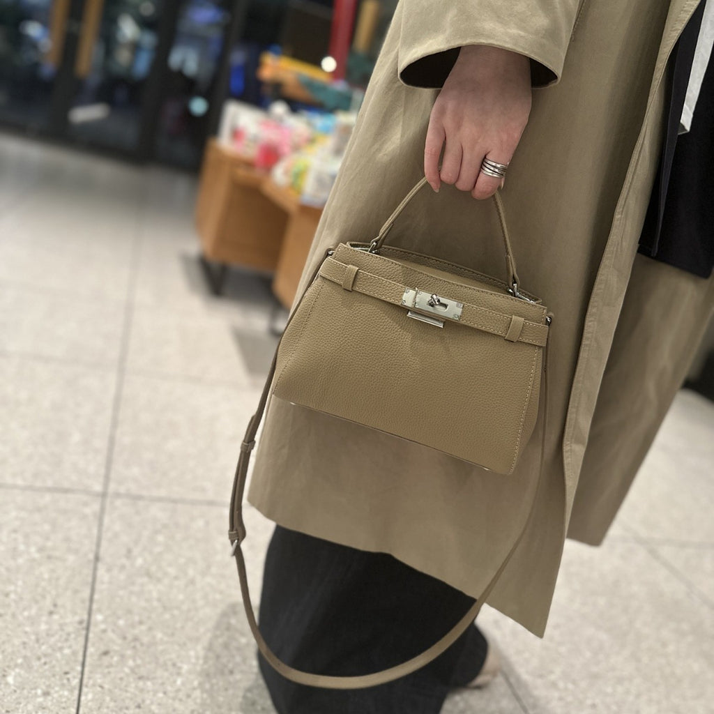 Sac en cuir Kelly Style simple haut de gamme premier-layer Cowhide Petit sac carré