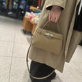 Sac en cuir Kelly Style simple haut de gamme premier-layer Cowhide Petit sac carré