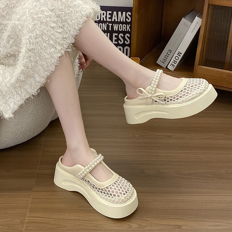Plateforme Polyvalente Respirant Non-dérapant Casual Slip-on Mules élégants