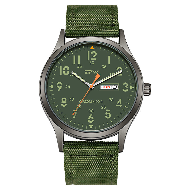Montre homme en nylon tricoté occasionnel