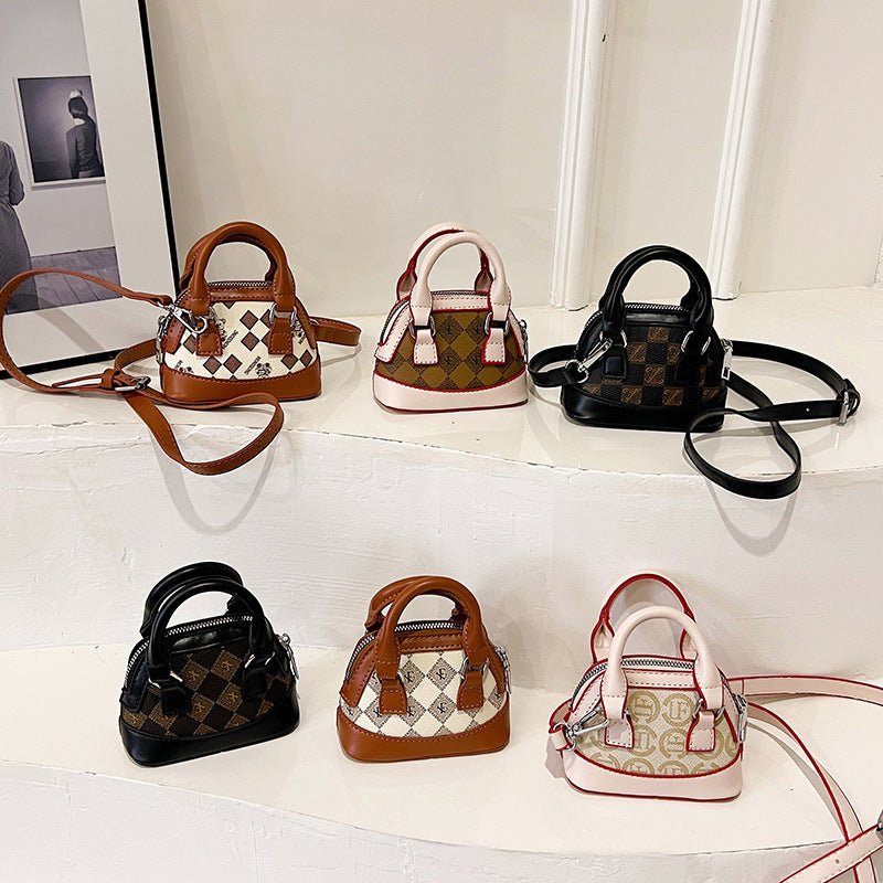 Mode Couleur Contraste Coin Purse Mini Western Style Sac Crossbody de fille