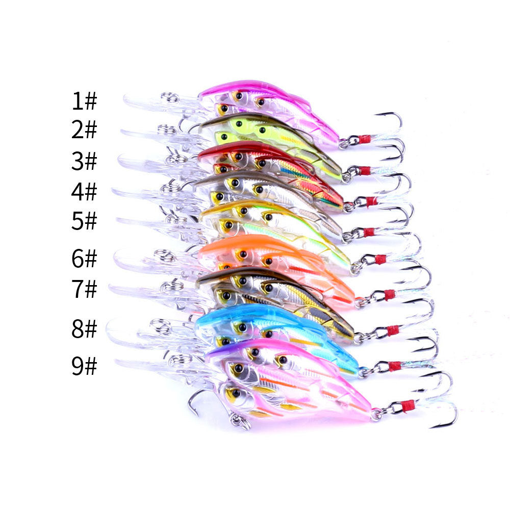 Fish Feather Hook Rock Lure Tossing Sea Fishing Water Floating Hard Bait