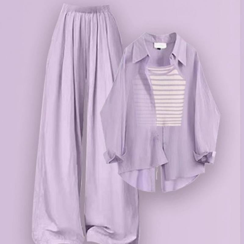 Pantalons à trois pieces en pantoufles pour l'été pur
