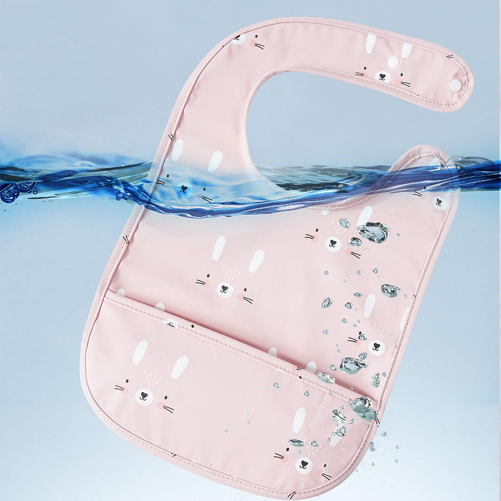 Nettoyant étanche de fermeture de snap Bib mangeant serviette de salive bille d'enfant