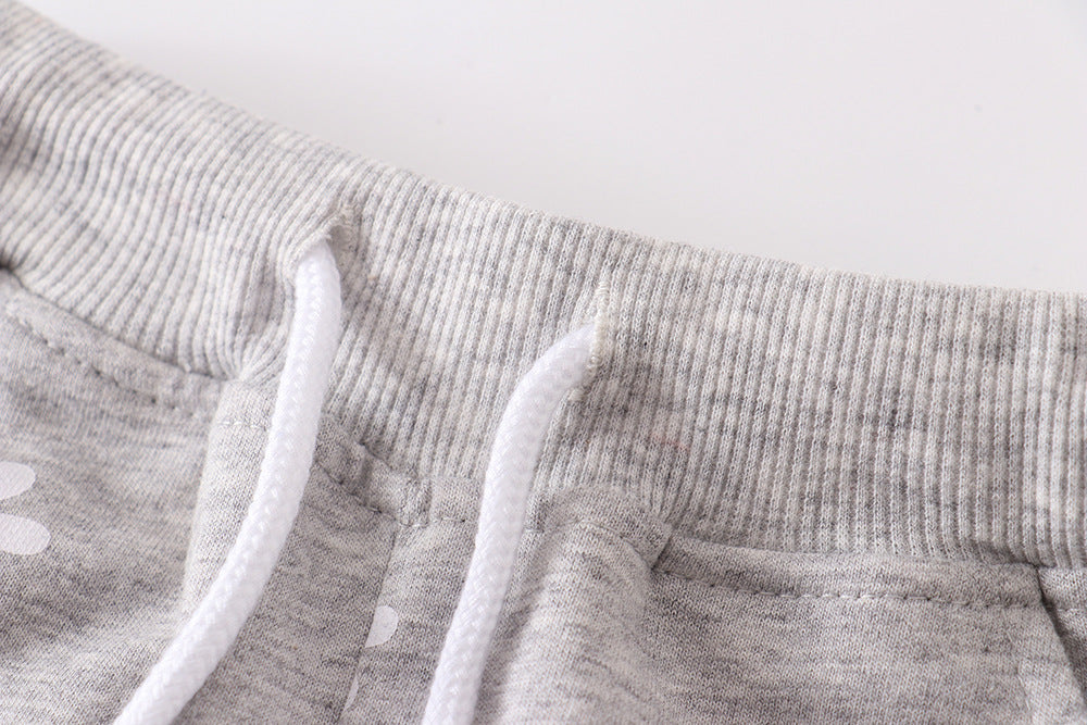 Filles' Light Gray Impression Petit Short Daisy