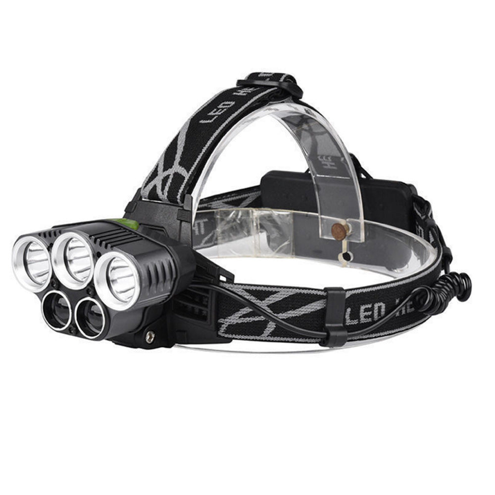 6-mode USB rechargeable de la pêche de nuit 5LED phare