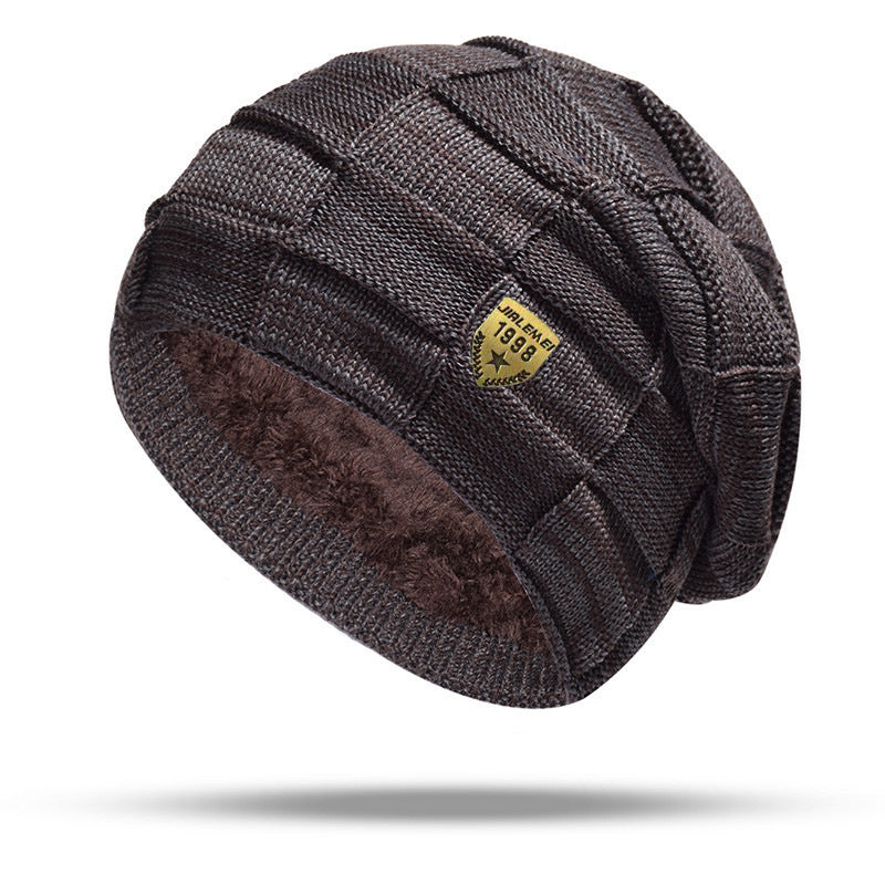 Leisure Chaud Manches Cap rembourré d'épaisseur Chapeau tricoté Pile Heap Cap