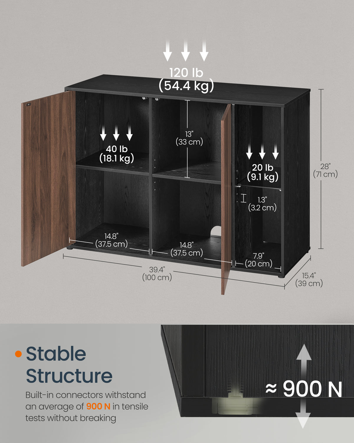 SONGMICS HOME Superfast Toolless Assembly Storage Cabinet