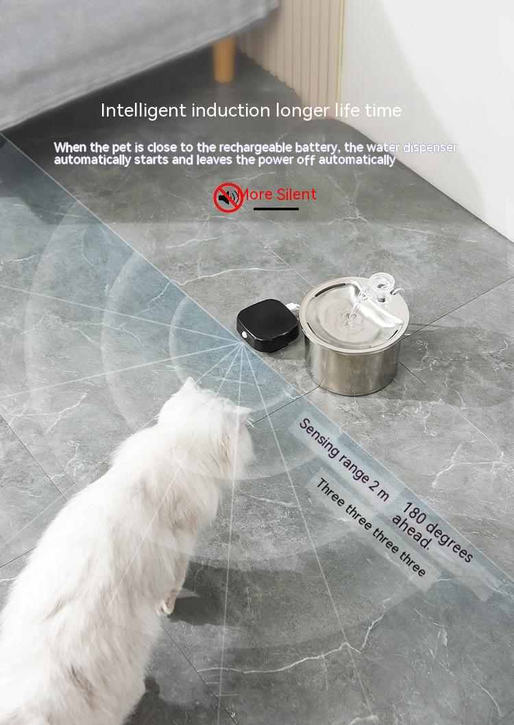 Cat Distributeur automatique d'eau Charger Compagnon sans fil batterie rechargeable intelligente