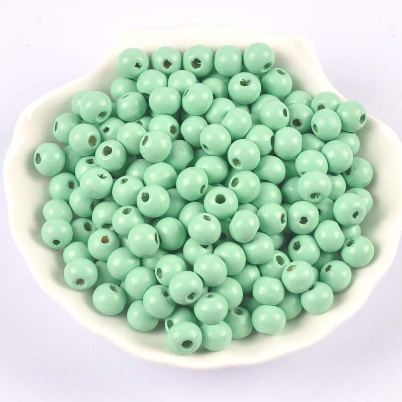 Accessoires de couleur de perles en bois
