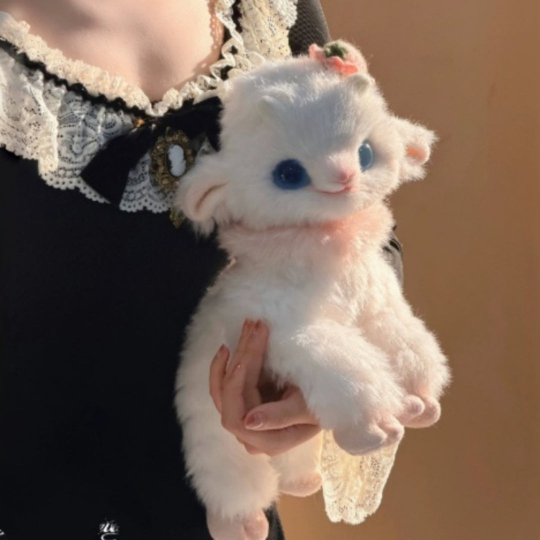Blue Eyed Luna Sheep Original Handmade Healing Skeleton Plush