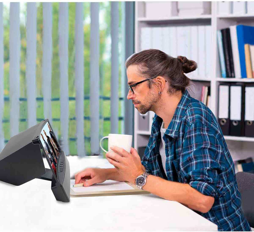 Amplificateur d'écran mobile de 10 pouces avec deux haut-parleurs Bluetooth