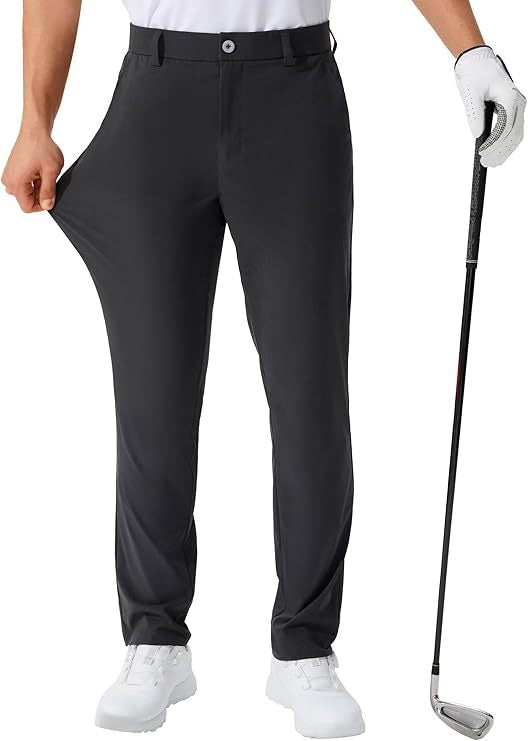 Pantalon longue robe homme de golf stretch couleur solide