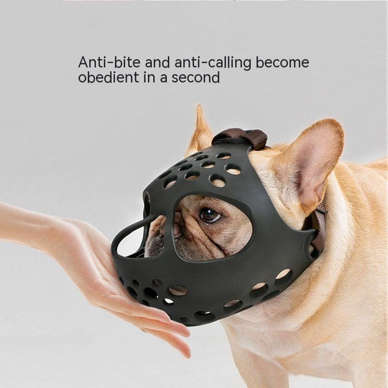Couvre-dents en caoutchouc souple pour chien Masque anti-acajou