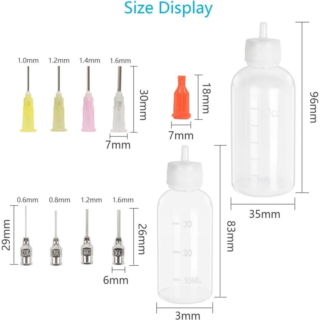 Set de bouteille de pipette de précision - 12 petites bouteilles avec bouchons pour une posologie précise En E